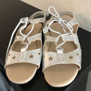 Young girls silver sandals